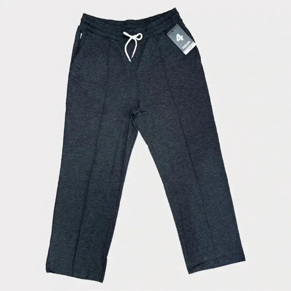 Fourlaps Women's Large Athletic Stratus Straight Leg Pants Black Heather - Picture 4 of 12